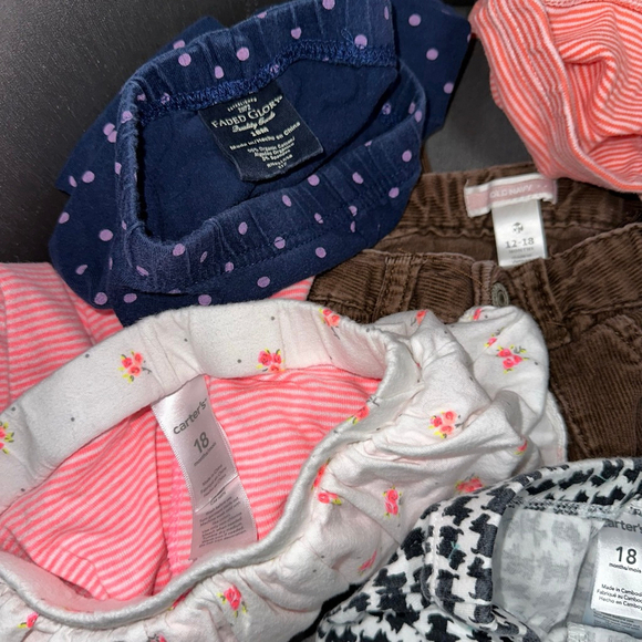 Lot of 8 Baby Girl Toddler Bottoms Bundle Pants Size 18 Months Multi-Color - Picture 7 of 10